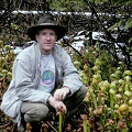 Nevada County, the author with Othello plants in early spring.